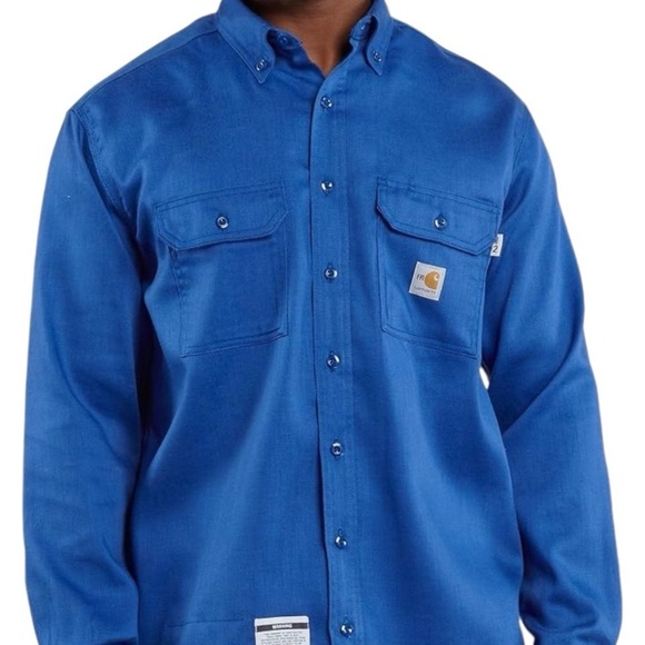 NWOT Carhartt Men's Big & Tall Flame Resistant Lightweight Twill Shirt Size 4X - Picture 2 of 8